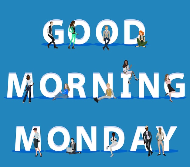 Personas en good morning monday para web mobile app