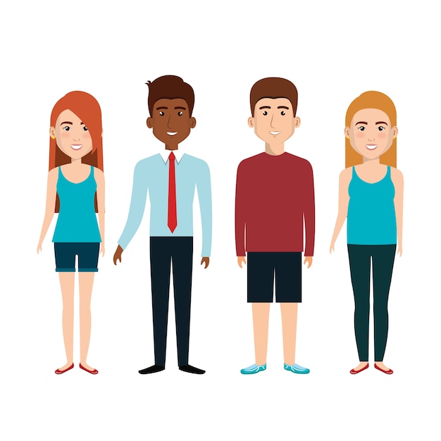 personas grupo avatares personajes