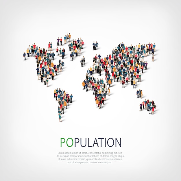 Vector las personas del grupo dan forma a la población