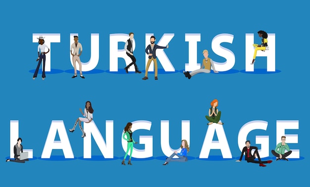 Personas en idioma turco para presentaciones de aplicaciones móviles web
