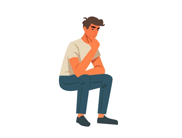 Personas infelices emoción de ansiedad y tristeza tristeza personas en problemas psicológicos transición