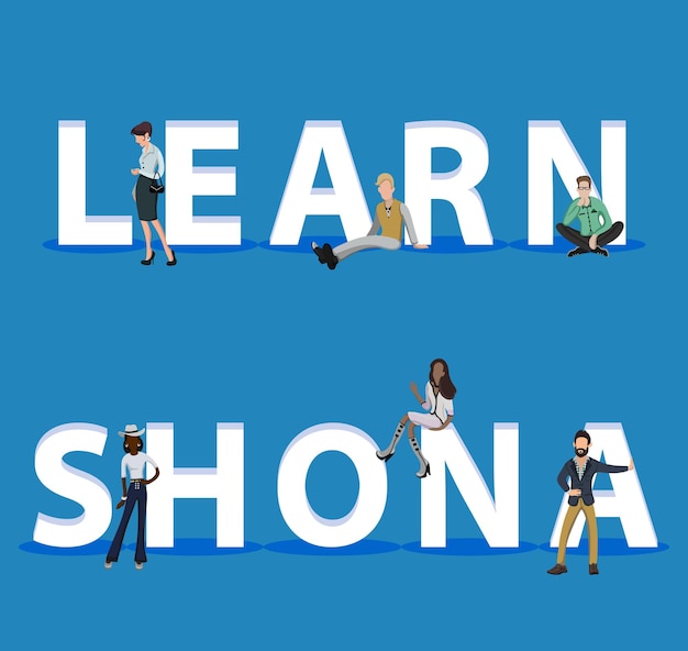 Personas en Learn Shona para presentaciones de aplicaciones móviles web
