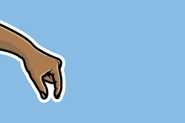 Personas Manos con varios gestos Ilustración vectorial de pegatinas Personas objetos concepto de icono