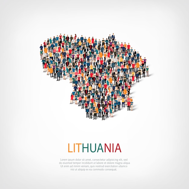 Personas mapa país lituania