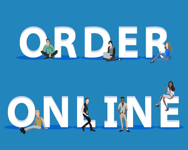 Personas en pedido en línea para presentaciones de aplicaciones móviles web