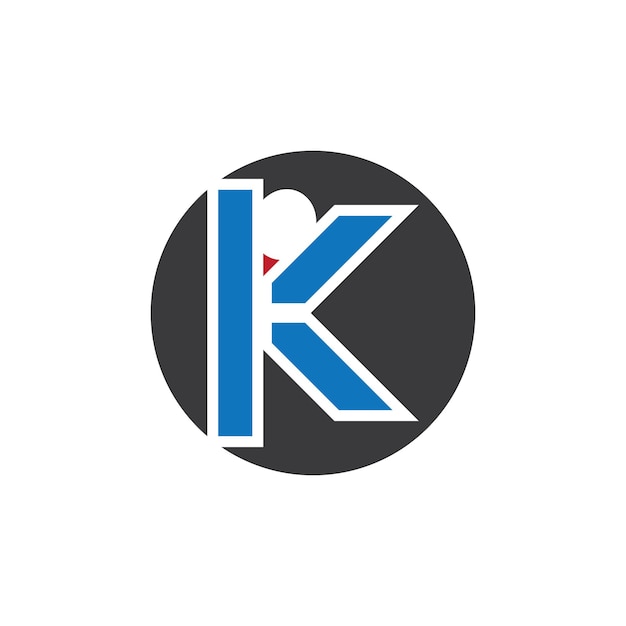 Personas con plantilla de vector de logotipo de letra K
