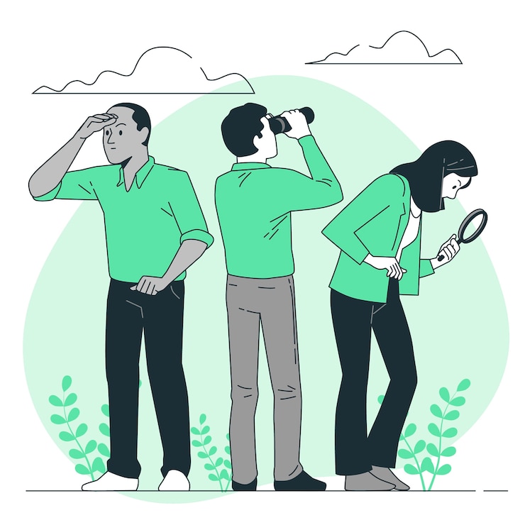 Vector personas que buscan un concepto de ilustración