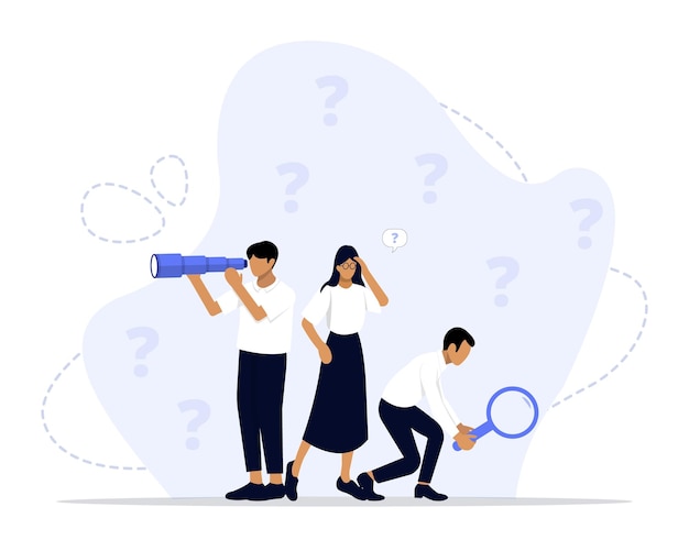 Personas que buscan una ilustración conceptual