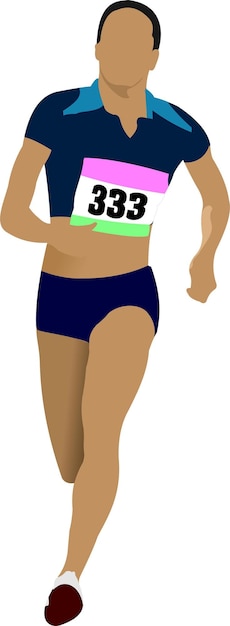 Las personas que corren Ilustración vectorial de Sport Running