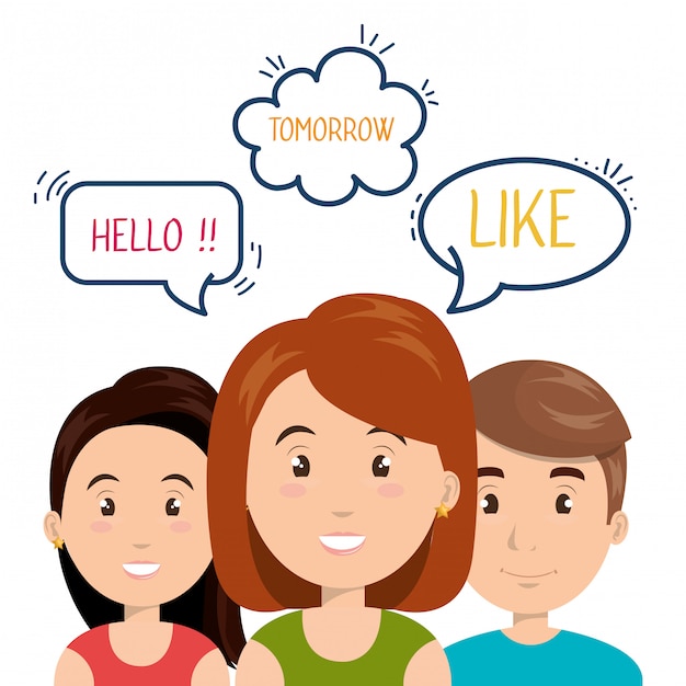 personas que hablan la comunicación del habla