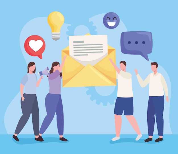 Personas que hacen marketing online