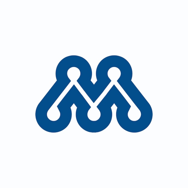 personas que se ocupan de la letra m logotipo único