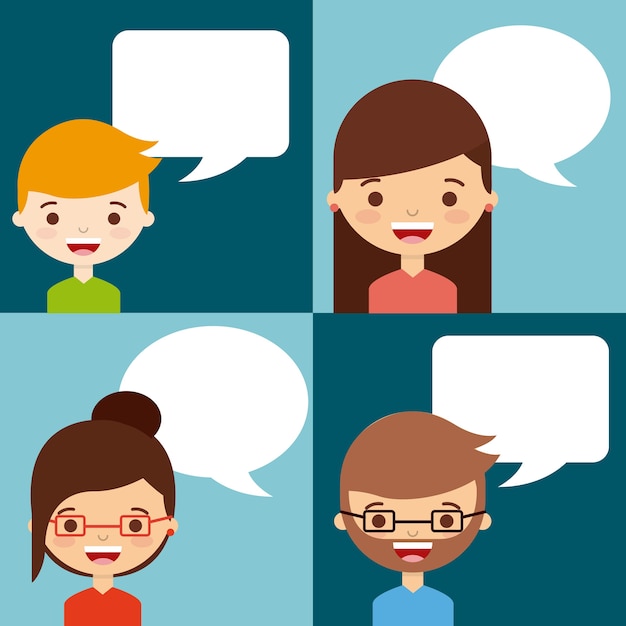 personas que piensan diseño, gráfico de vector ilustración eps10