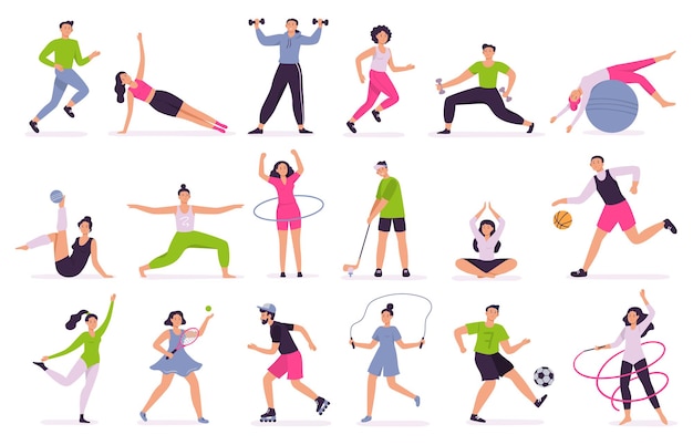 Personas que realizan actividades deportivas.