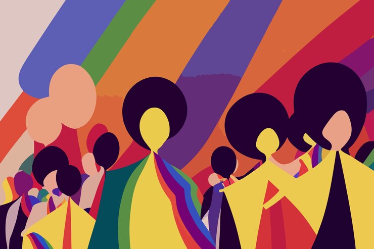 Vector personas que toleran la ilustración de la comunidad lgbt orgullo lgbtq