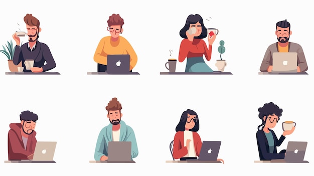 personas que trabajan en Internet