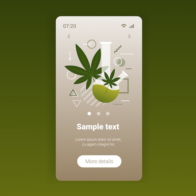 Vector personas de raza mixta fumando marihuana cannabis con concepto de consumo de drogas bong espacio de copia de aplicación móvil de pantalla de teléfono inteligente de longitud completa