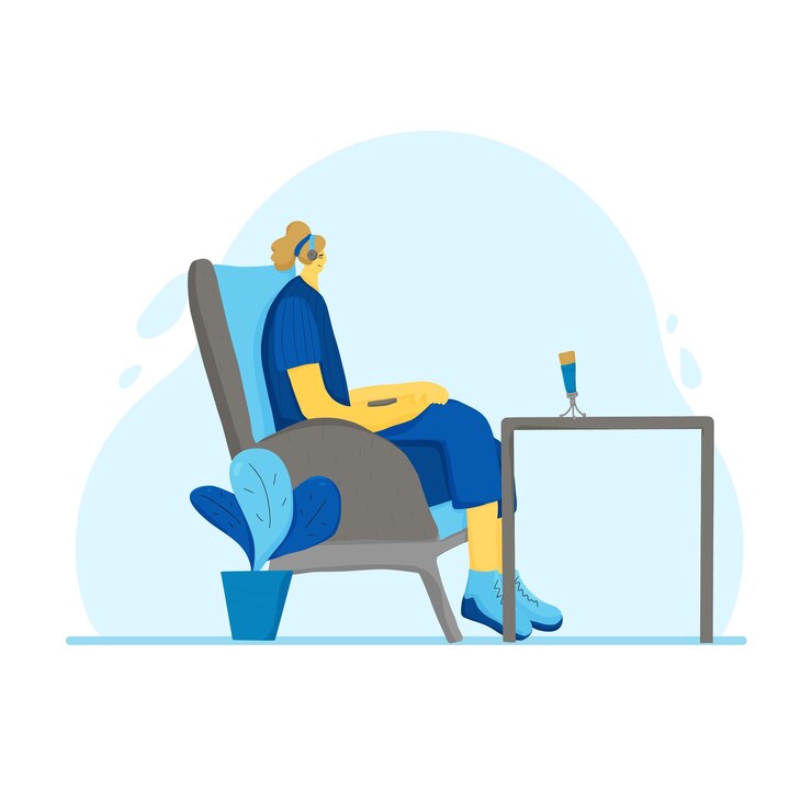 Vector personas sentadas en la silla persona vectorial