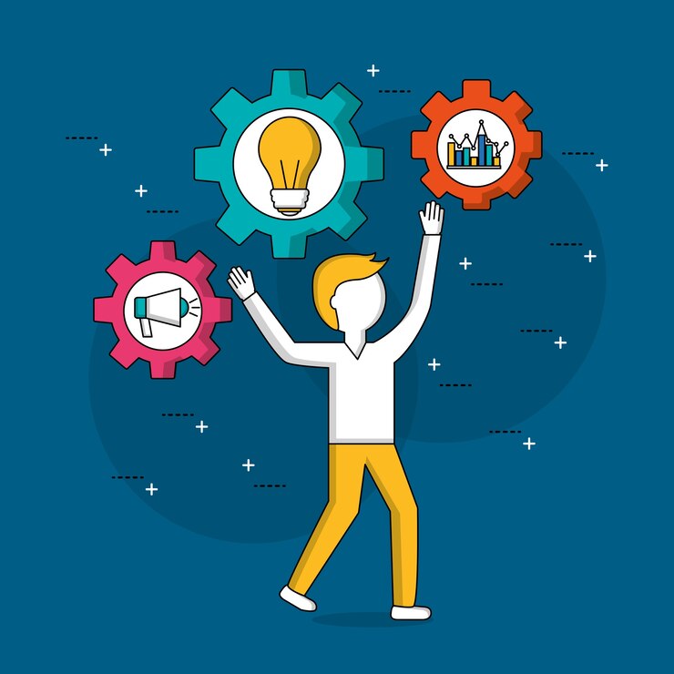 Vector personas trabajo en equipo