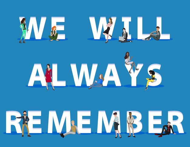 Personas en we will always remember for web mobile app