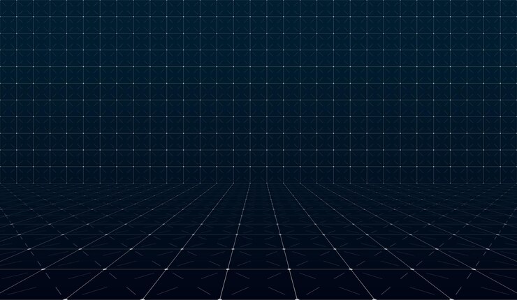 Perspectiva minimalista cuadrícula de hud líneas abstractas que se cruzan diseño de fondo moderno limpio ideal para