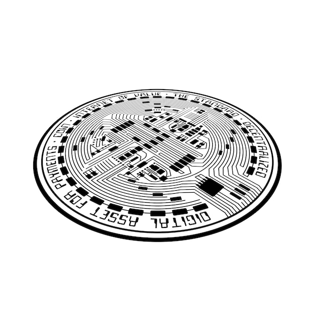 Perspectiva vacía de moneda criptográfica