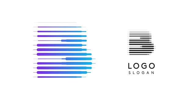 Pesada letra inspirada en la tecnología futurista un logotipo de gradiente dinámico letra de espacio en negrita para impactante moderno