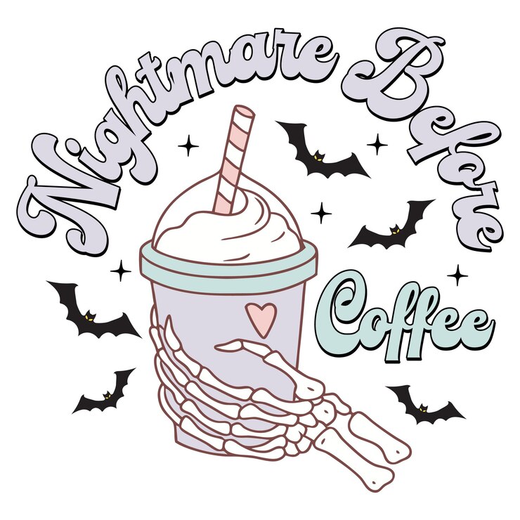La pesadilla antes del café Es un regalo espeluznante de Halloween