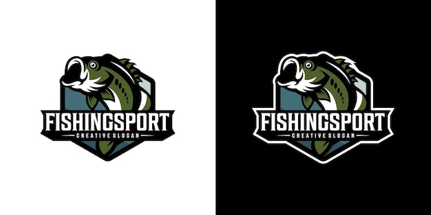 Pesca logo deporte moderno creativo