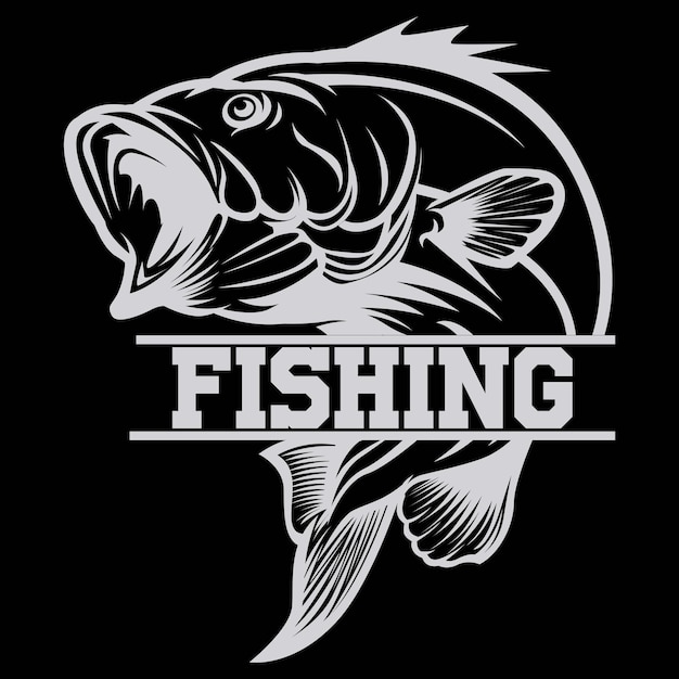 Pesca vector camiseta