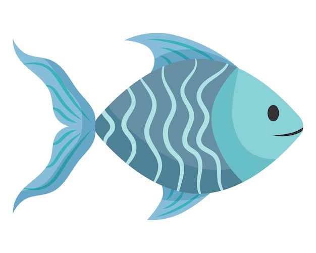 Pescado en estilo de dibujos animados icono de pescado para su diseño ilustración vectorial