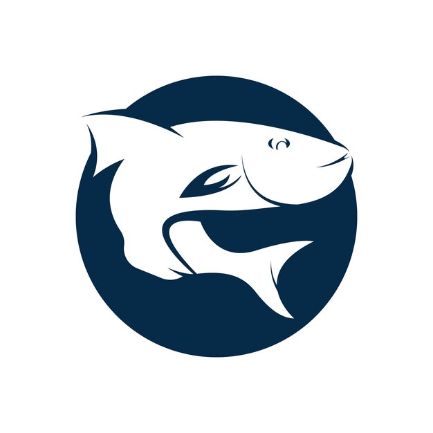 Pescado logo icono plantilla creativa