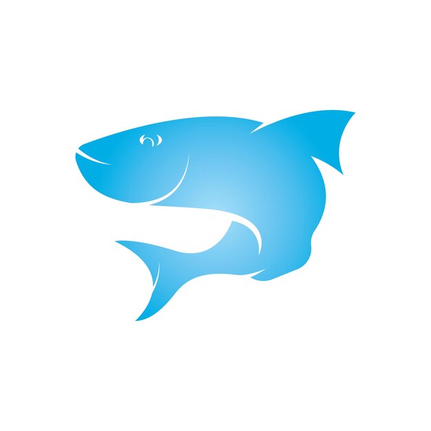 Pescado logo icono plantilla creativa