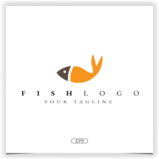 Pescado logo premium elegante plantilla vector eps 10