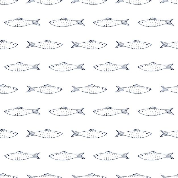 Pescado patrón sin costuras Pescado dibujos animados dibujos vectoriales