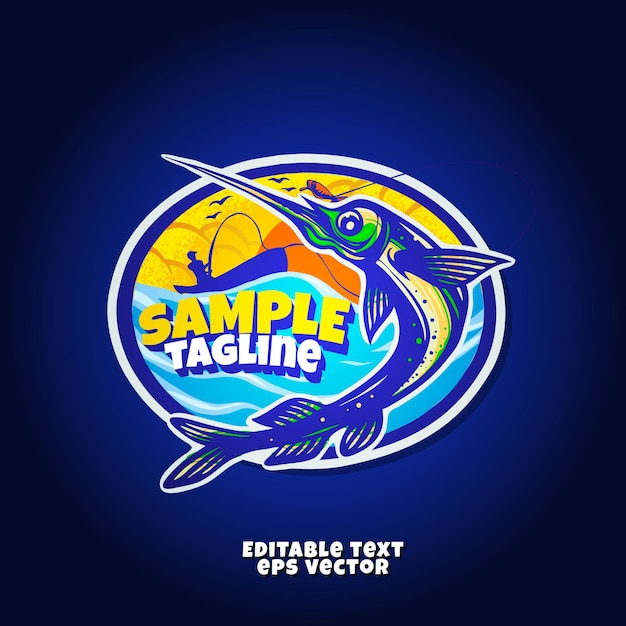 Pescado saltando mascota vector ilustración