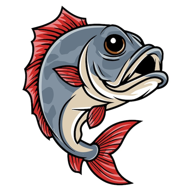 Pescado vectorial libre de gran bajo