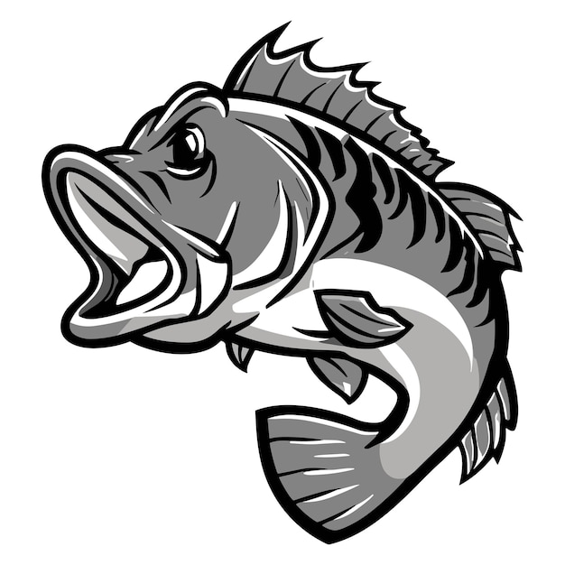 Pescado vectorial libre de gran bajo