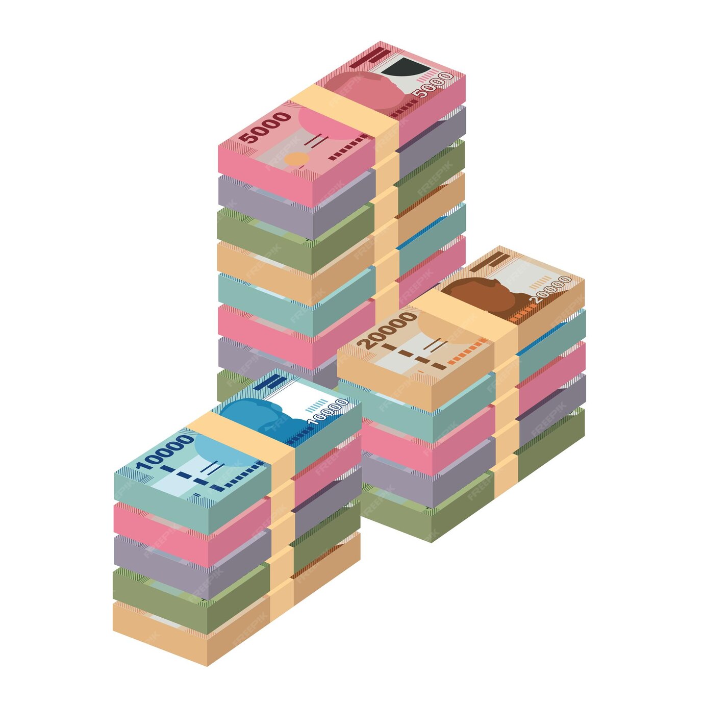 peso-chileno-vector-ilustraci-n-chile-dinero-set-paquete-billetes-papel