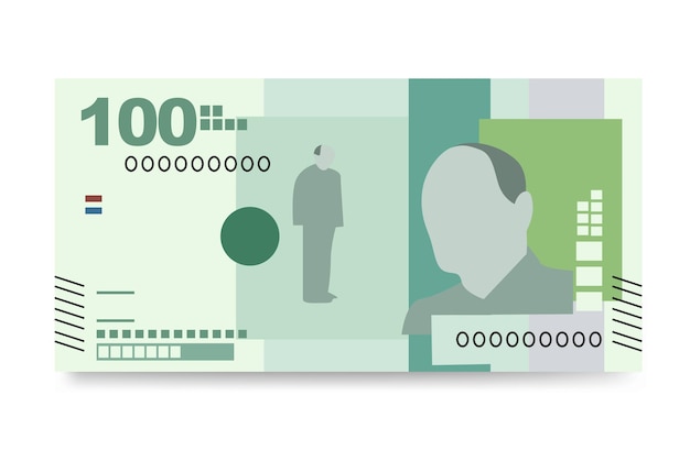 Peso colombiano Vector Ilustración Colombia Venezuela dinero set paquete billetes 100 COP