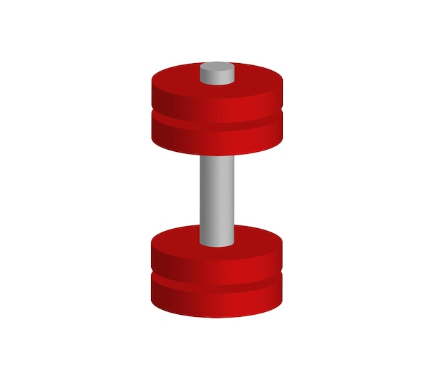 Peso de gimnasio tridimensional.