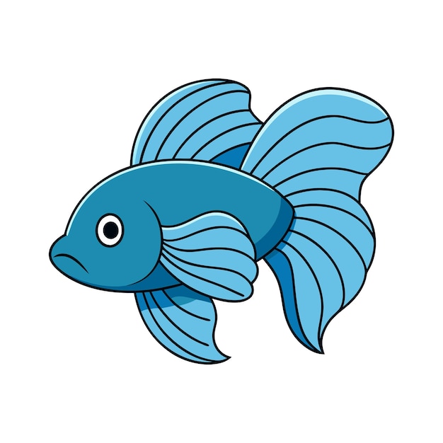 un pez azul con un ojo en él