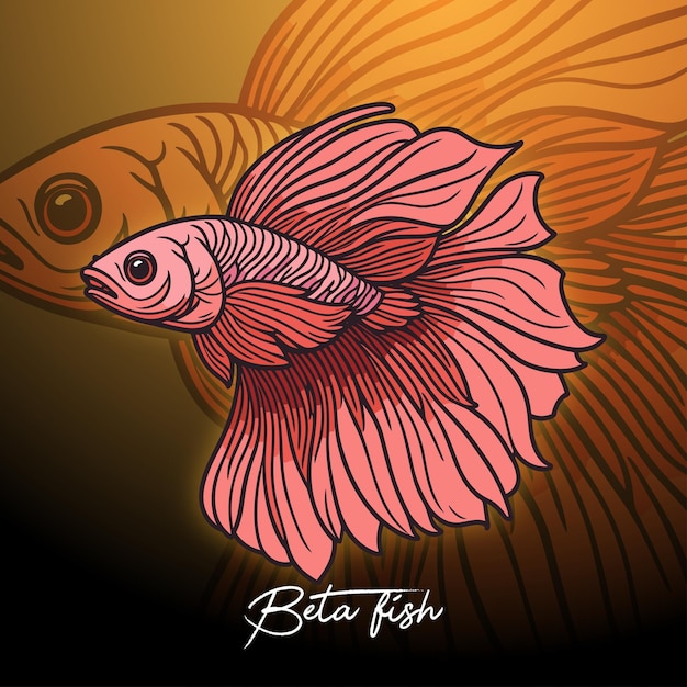 pez beta en diseño vectorial