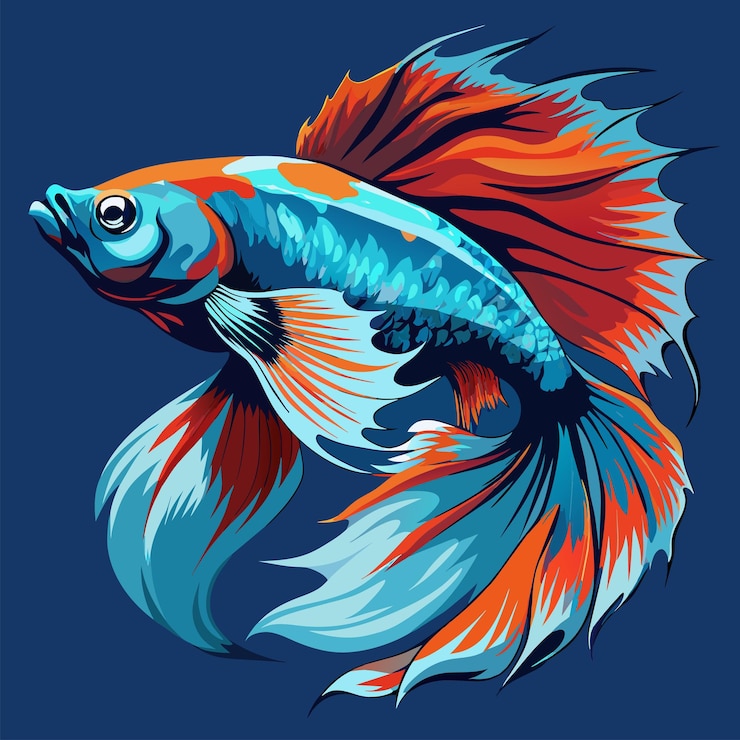 Vector un pez que tiene la palabra koi en él