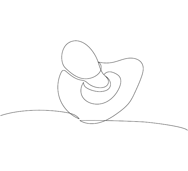 Pezón de chupete, arte de una línea, dibujo de línea continua, bebé, niño, recién nacido, accesorios para bebé primero