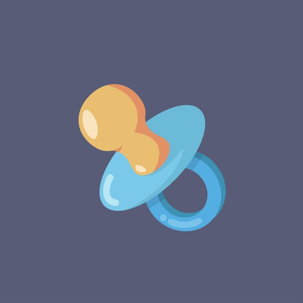 pezón de goma de bebé en diseño vectorial plano