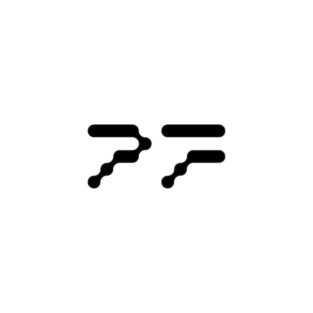 PF monograma logotipo diseño carta texto nombre símbolo monocromo logotipo alfabeto carácter simple logotipo