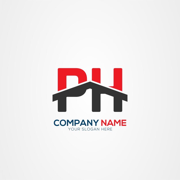 PH o HP Creative Modern Letters Elemento de diseño del logotipo