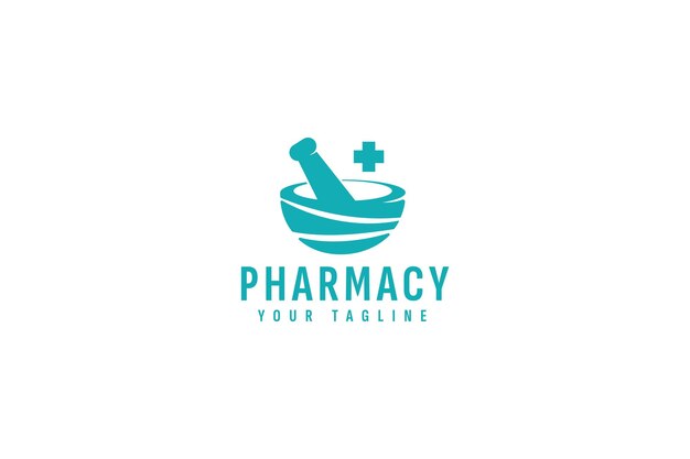 Pharmacy logo vector icon illustration