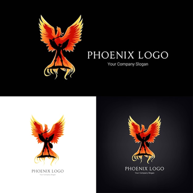 Phoenix business gaming esport mascot diseño de logotipo